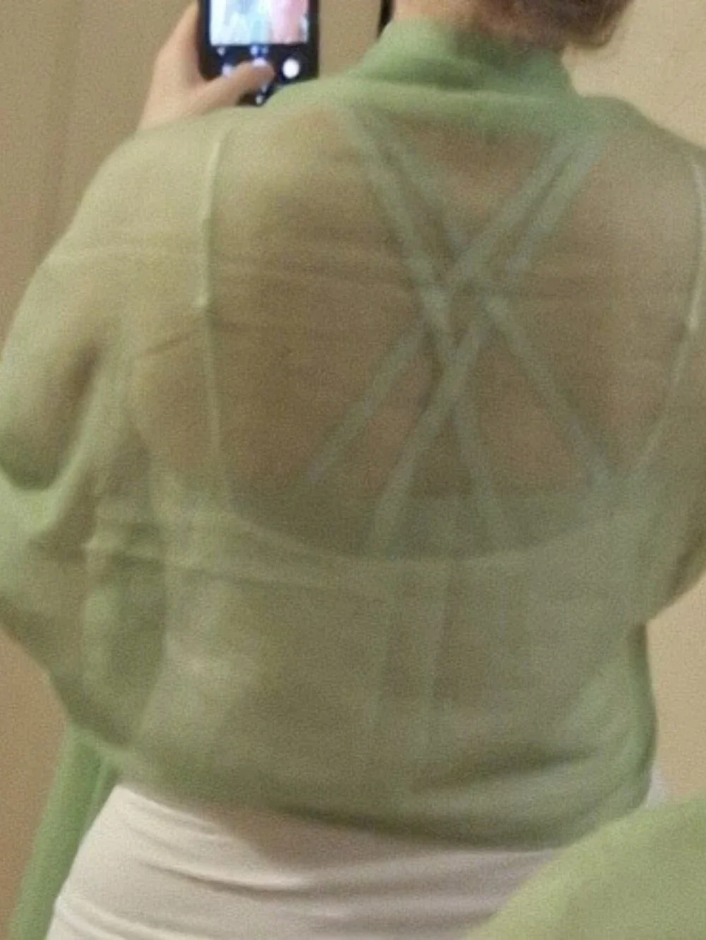 Green Silk/Linen/Cotton Scarf